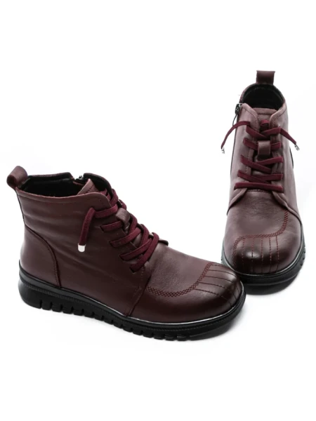 Ghete Dama din piele naturala 5W50 WINERED | PANTOFUL