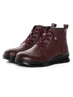 Ghete Dama din piele naturala 5W50 WINERED | PANTOFUL