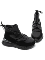 Ghete Dama din piele naturala 5SZ8 BLACK | PANTOFUL