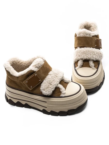 Ghete Dama din piele naturala 5W53 YELLOW | PANTOFUL