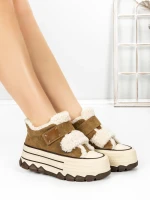 Ghete Dama din piele naturala 5W53 Galben | Pantoful » Pantoful.ro