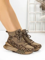 Ghete Dama din piele naturala 5SZ8 Leopard | Pantoful » Pantoful.ro