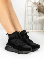 Ghete Dama din piele naturala 5SZ8 Negru | Pantoful » Pantoful.ro
