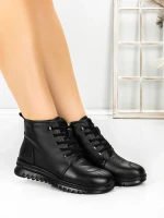 Ghete Dama din piele naturala 5W50 Negru | Pantoful » Pantoful.ro