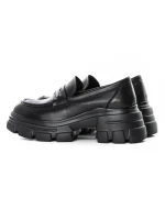Pantofi Casual Dama din piele naturala KM1605 BLACK | FORMAZIONE