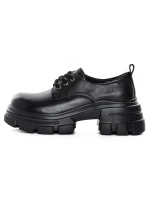 Pantofi Casual Dama din piele naturala KM1607 Negru | ... » Pantoful.Ro