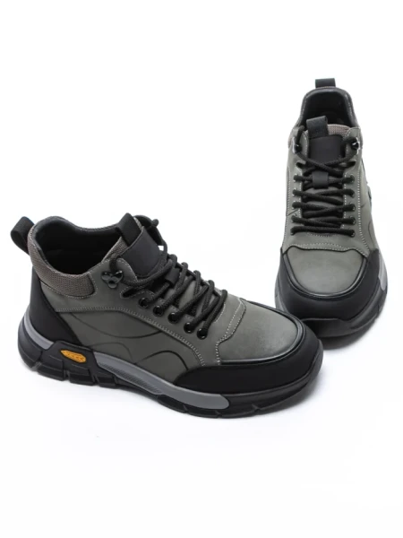 Ghete Barbati din piele naturala E90003 GREY | ADVANCER