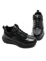 Ghete Barbati din piele naturala M35610 BLACK | ADVANCER