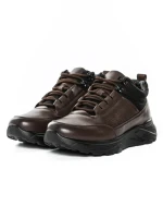 Ghete Barbati din piele naturala M35610 COFFEE | ADVANCER