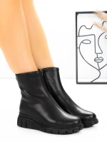 Ghete Dama din piele naturala E90523-1 Negru | Advancer » Pantoful.ro