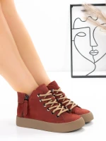 Ghete Dama din piele naturala 639-88 Rosu | Advancer » Pantoful.ro