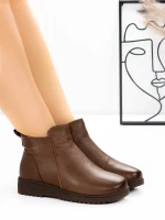 Ghete Dama din piele naturala 3901 Maro | Advancer » Pantoful.ro