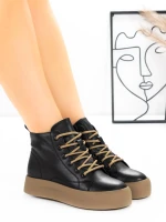 Ghete Dama din piele naturala 98883 Negru | Advancer » Pantoful.ro