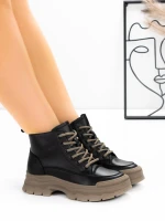 Ghete Dama din piele naturala 6575-8 Negru | Advancer » Pantoful.ro