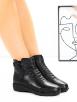 Ghete Dama din piele naturala B69199-6 Negru | Advancer » Pantoful.ro