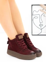 Ghete Dama din piele naturala 1072 Visiniu | Advancer » Pantoful.ro