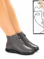 Ghete Dama din piele naturala 9580 Gri | Advancer » Pantoful.ro