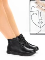Ghete Dama din piele naturala 9580 Negru | Advancer » Pantoful.ro