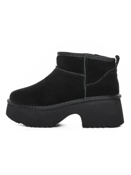 Ghete Dama din piele naturala 5W70 BLACK | PANTOFUL