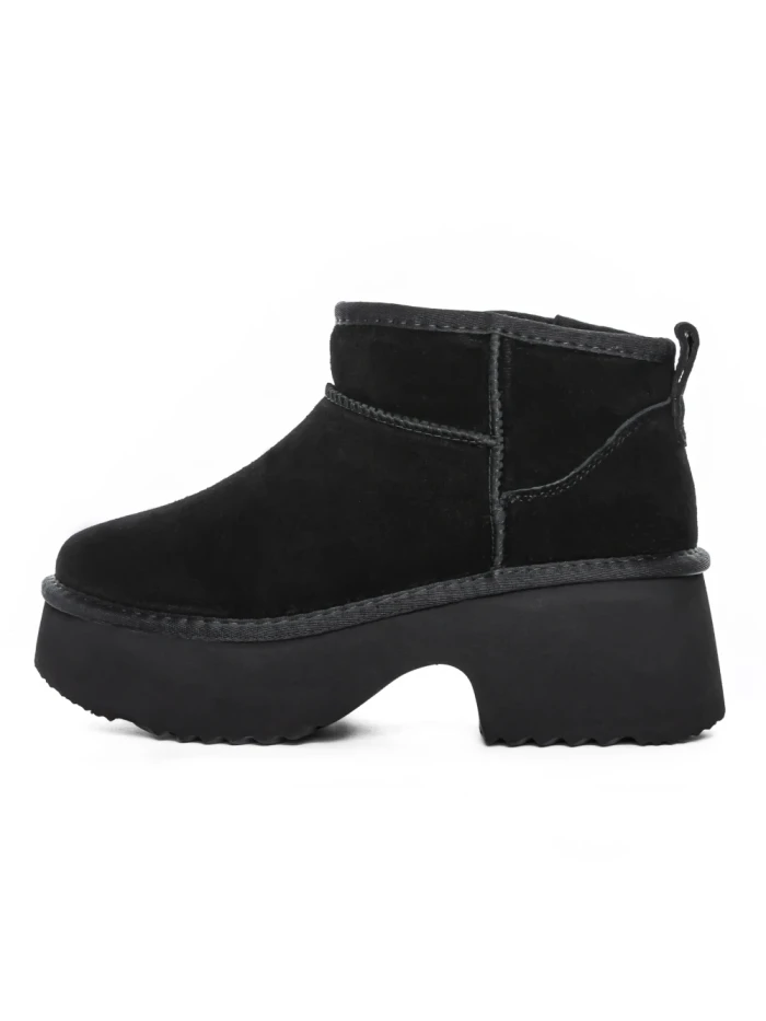 Ghete Dama din piele naturala 5W70 BLACK | PANTOFUL