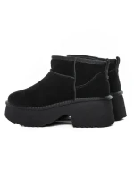 Ghete Dama din piele naturala 5W70 BLACK | PANTOFUL