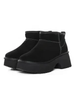 Ghete Dama din piele naturala 5W70 BLACK | PANTOFUL