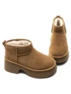 Ghete Dama din piele naturala 5W70 YELLOW | PANTOFUL