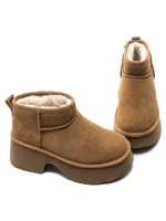 Ghete Dama din piele naturala 5W70 YELLOW | PANTOFUL