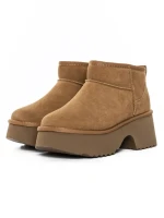 Ghete Dama din piele naturala 5W70 YELLOW | PANTOFUL