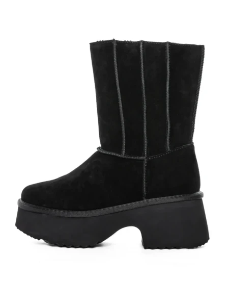 Ghete Dama din piele naturala 5W71 BLACK | PANTOFUL