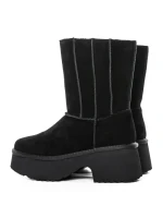 Ghete Dama din piele naturala 5W71 BLACK | PANTOFUL