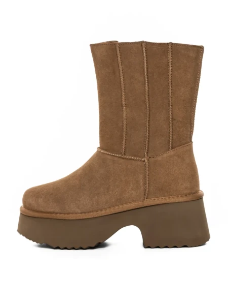 Ghete Dama din piele naturala 5W71 YELLOW | PANTOFUL