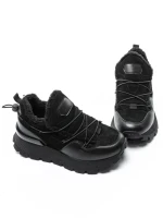 Pantofi Casual Dama din piele naturala 58W26 BLACK | PANTOFUL