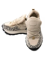 Pantofi Casual Dama din piele naturala 58W26 YELLOW-LEOPARD | PANTOFUL