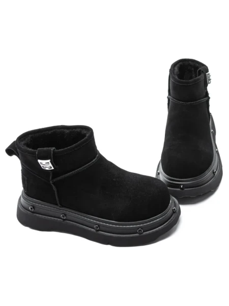 Ghete Dama din piele naturala 58W28 BLACK | PANTOFUL