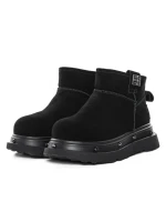 Ghete Dama din piele naturala 58W28 BLACK | PANTOFUL