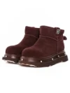 Ghete Dama din piele naturala 58W28 WINERED | PANTOFUL