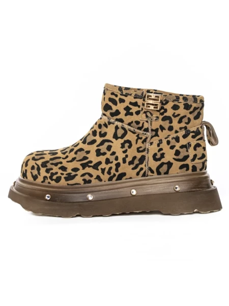 Ghete Dama din piele naturala 58W28 LEOPARD PRINT | PANTOFUL