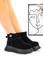 Ghete Dama din piele naturala 58W28 Negru | Pantoful » Pantoful.ro