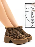 Ghete Dama cu Platforma 5W70 Leopard | Pantoful » Pantoful.ro