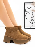 Ghete Dama cu Platforma 5W70 Galben | Pantoful » Pantoful.ro