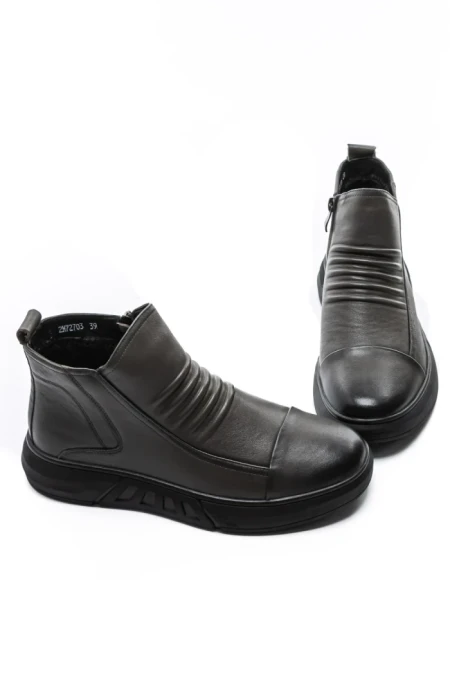 Ghete Barbati din piele naturala 2M72703 Gri | Advancer Ghete Barbati din piele naturala 2M72703 GREY | ADVANCER