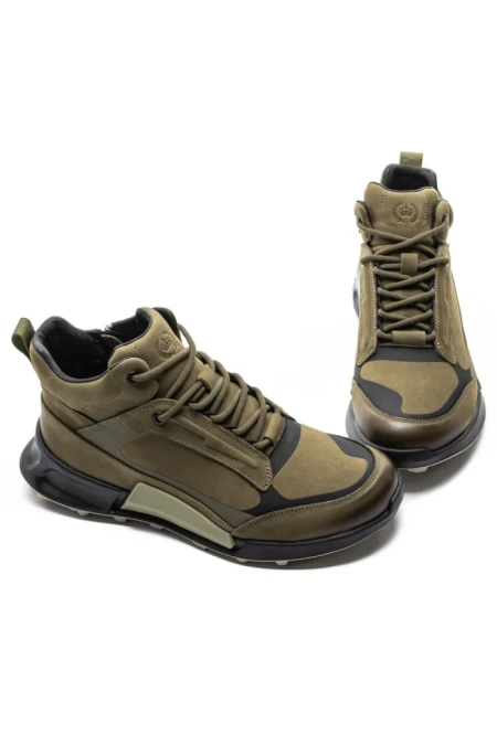 Ghete Barbati din piele naturala 10532 Verde | Advancer Ghete Barbati din piele naturala 10532 GREEN | ADVANCER