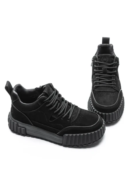 Ghete Barbati din piele naturala 2005 Negru | Advancer Ghete Barbati din piele naturala 2005 BLACK | ADVANCER