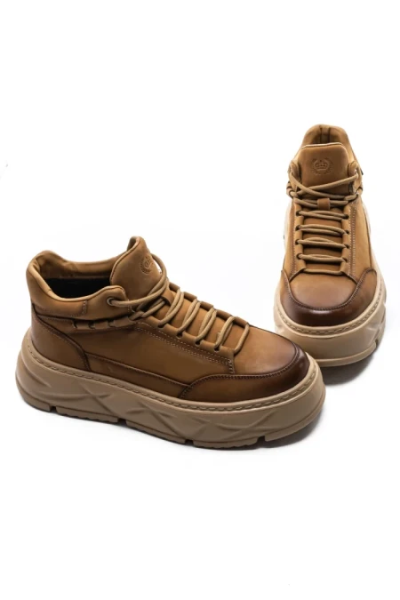 Ghete Barbati din piele naturala 225-5B Galben | Advancer Ghete Barbati din piele naturala 225-5B YELLOW | ADVANCER