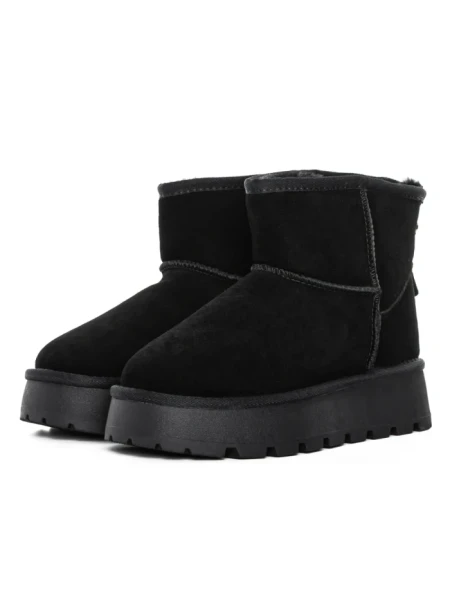 Ghete Dama din piele naturala 5W93 BLACK | PANTOFUL