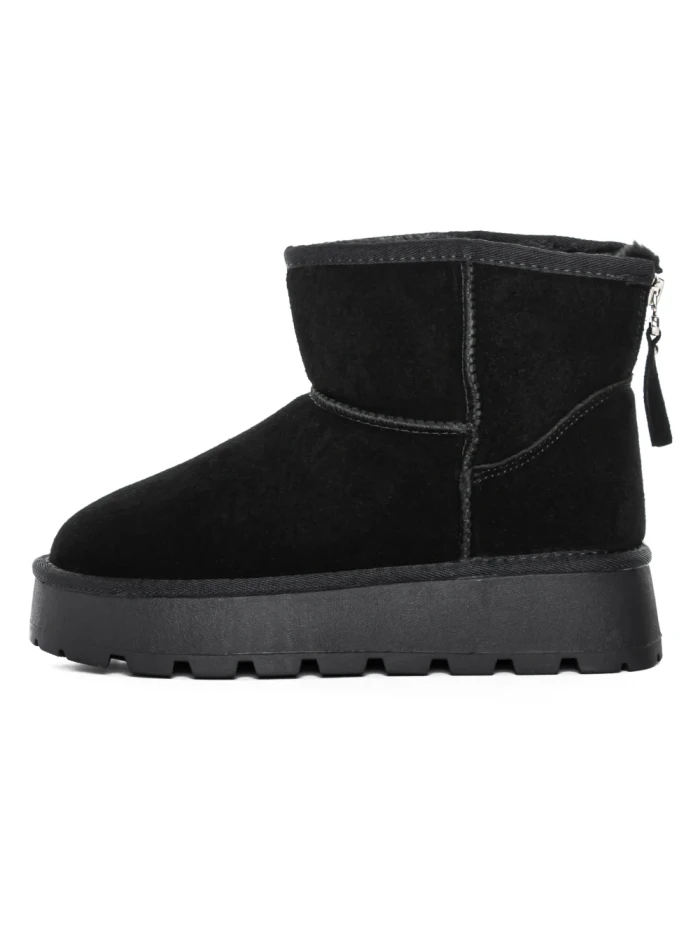 Ghete Dama din piele naturala 5W93 BLACK | PANTOFUL