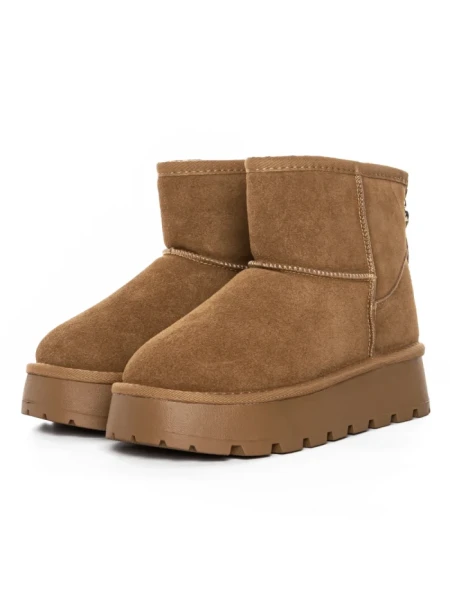 Ghete Dama din piele naturala 5W93 YELLOW | PANTOFUL