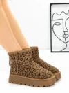 Ghete Dama din piele naturala 5W93 LEOPARD PRINT | PANTOFUL