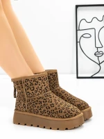 Ghete Dama din piele naturala 5W93 LEOPARD PRINT | PANTOFUL